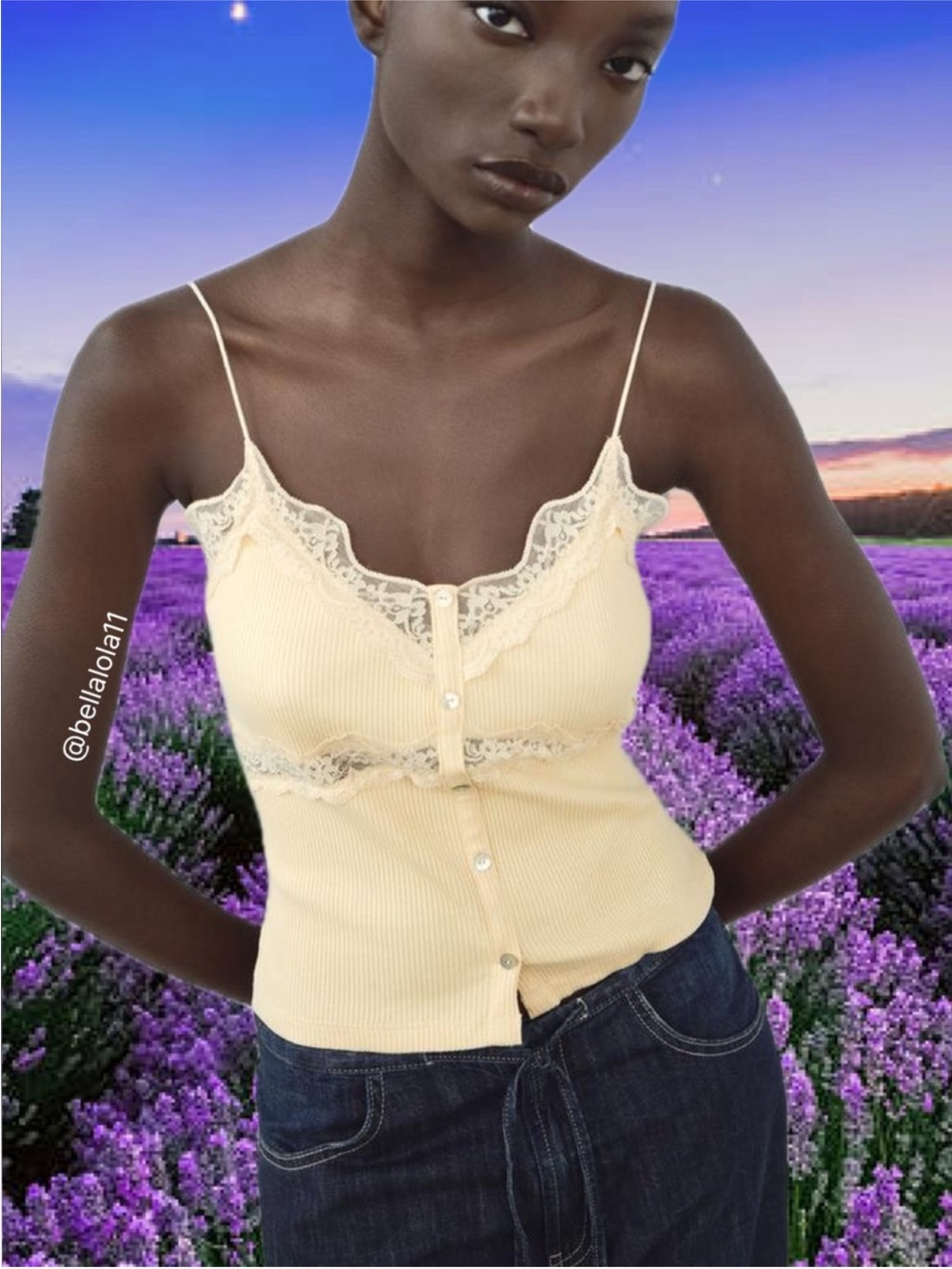 NEW ZARA LACE TRIM CAMISOLE